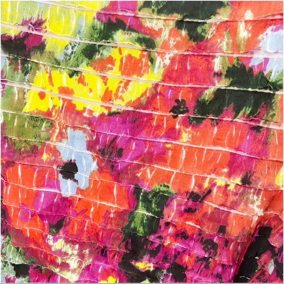 💋3/$20💋 R&K Originals Colorful Floral Ruffles Midi Dress - Picture 6 of 8